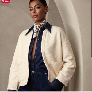 BANANA REPUBLIC QUILTED CARDIGAN